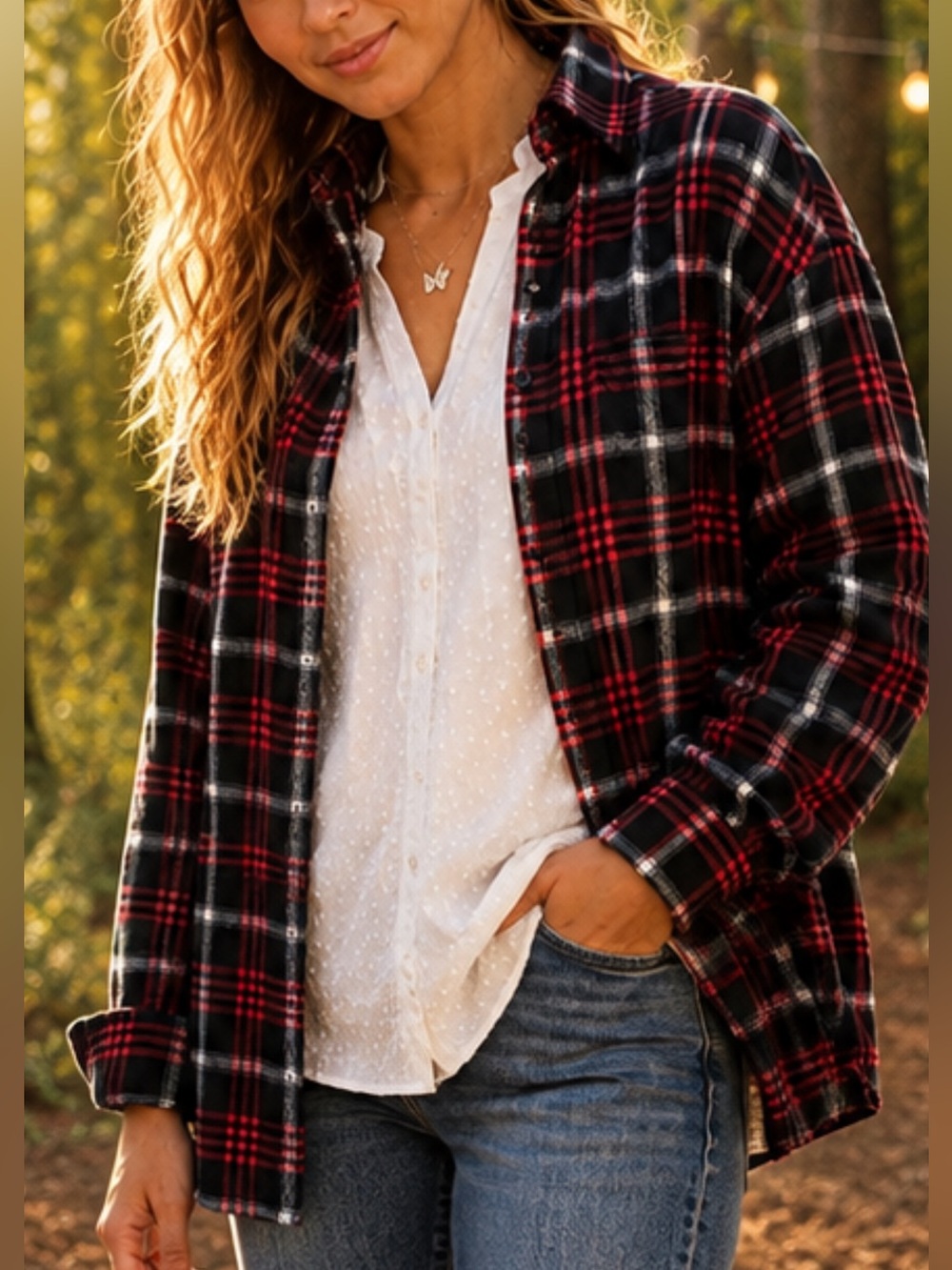 Tilly M Plaid Button Shirt Unisex